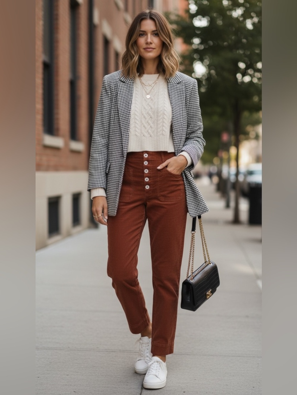 Free People Women's Size 6 High Rise Straight Leg Pants Brown terracotta